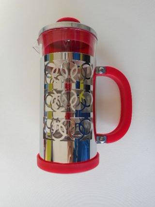 Caffettiera Francese Rossa e Argento