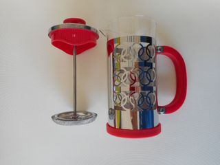 Caffettiera Francese Rossa e Argento