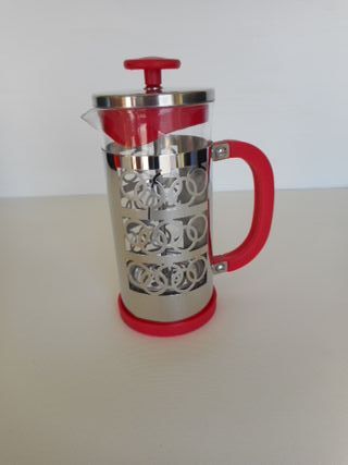 Caffettiera Francese Rossa e Argento