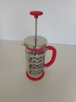 Caffettiera Francese Rossa e Argento