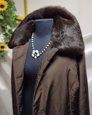 Cappottino donna trapuntato pelliccia ecologica