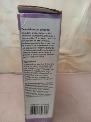 Lampada solare a carica TE-B0636