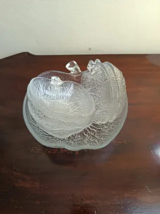 Set 7 ciotole vetro mela vintage