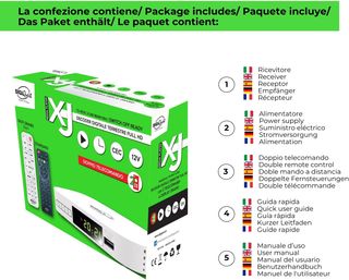 Digiquest Digital Terrestre, XJ, DVB-T2, con Doble