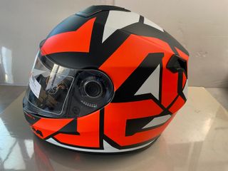 Casco Factor naranja/negro/blanco