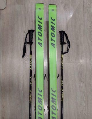 Esquís y bastones Atomic ACS Salomon 190 cm