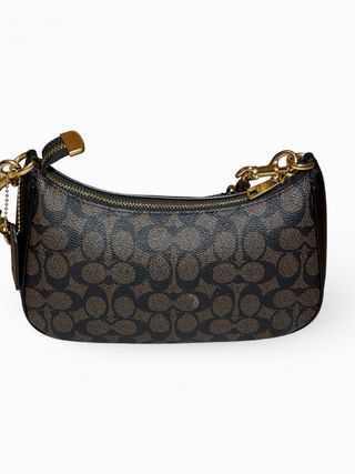 Bolso Coach Signature Canvas Negro Marrón