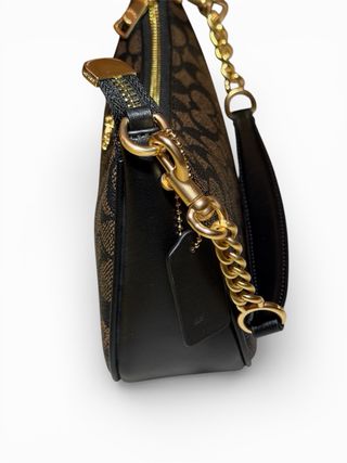 Bolso Coach Signature Canvas Negro Marrón