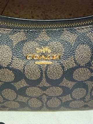 Bolso Coach Signature Canvas Negro Marrón
