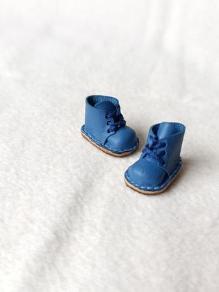 Scarpe Blythe Pullip Qbaby Pelle Blu