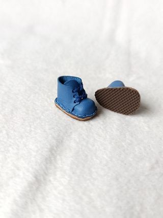 Scarpe Blythe Pullip Qbaby Pelle Blu