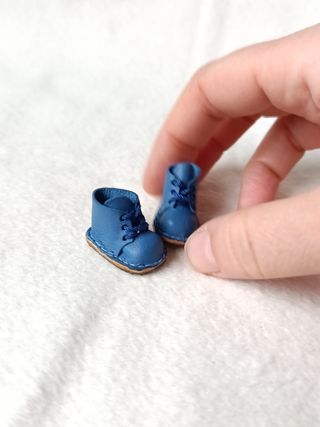 Scarpe Blythe Pullip Qbaby Pelle Blu