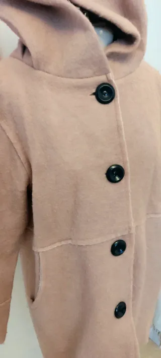 Abrigo rosa lana FLORENCIA + Camiseta rosa