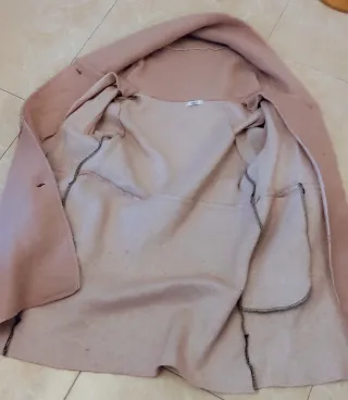 Abrigo rosa lana FLORENCIA + Camiseta rosa