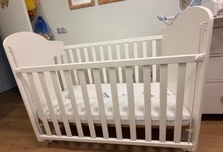 Cuna bebé Mi Cuna 120x60+Colchon+bajera+pijama
