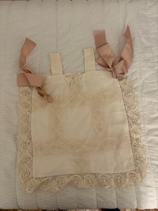 Saco de carro y bolso con encaje y lazos