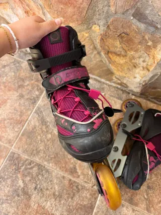 Patines en línea Oxelo rosas y negros