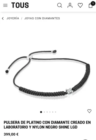 Pulsera Tous platino y diamante