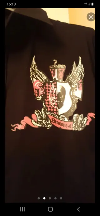 Camisa de hombre algodón negra con estampado