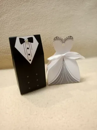 Portaconfetti bomboniere sposo&sposa punto luce