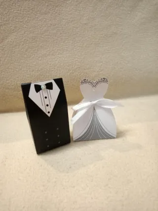 Portaconfetti bomboniere sposo&sposa punto luce