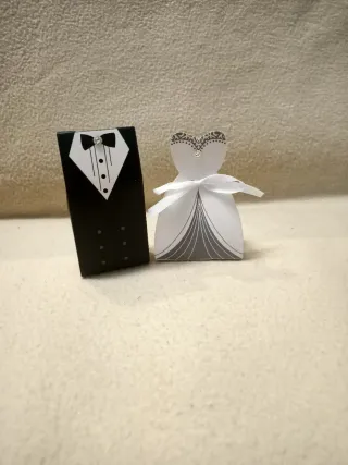 Portaconfetti bomboniere sposo&sposa punto luce