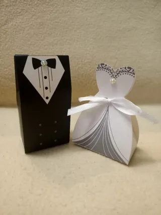 Portaconfetti bomboniere sposo&sposa punto luce