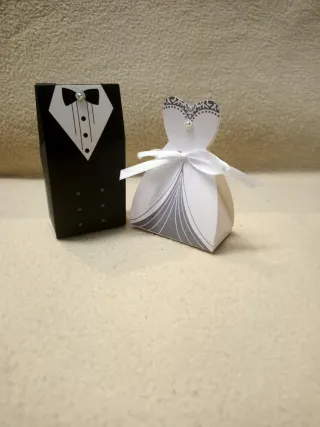 Portaconfetti bomboniere sposo&sposa punto luce