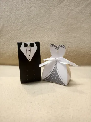 Portaconfetti bomboniere sposo&sposa punto luce