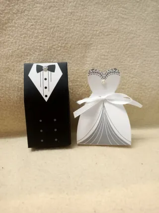 Portaconfetti bomboniere sposo&sposa punto luce