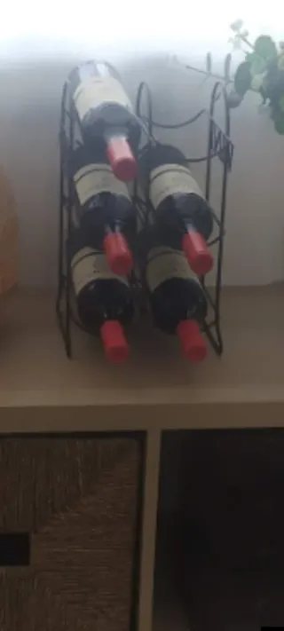 Botellero metal negro