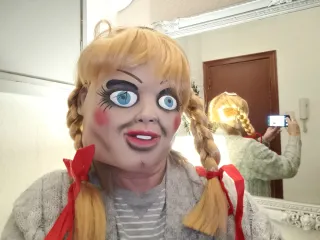 Máscaras de goma con pelo Carnaval  nuevas