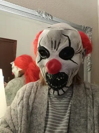 Máscaras de goma con pelo Carnaval  nuevas