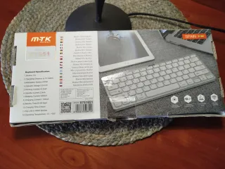 Teclado Bluetooth Media Tek Plata y Blanco