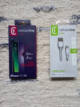 Cristal Templado iPhone 11/XR + Cable USB