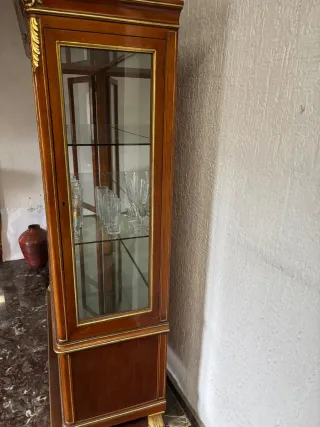 Vitrina vajillera madera y cristal