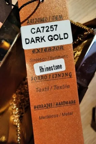 Bolso de fiesta metálico Nano de la Rosa dorado