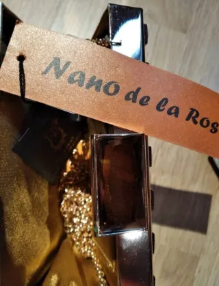 Bolso de fiesta metálico Nano de la Rosa dorado