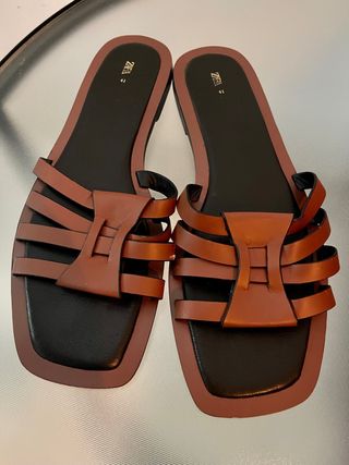Sandalias Zara Marrón Talla 41