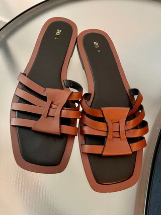 Sandalias Zara Marrón Talla 41