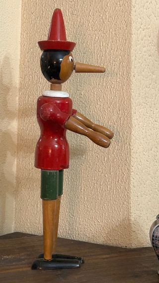 Bambola Pinocchio Vintage Legno