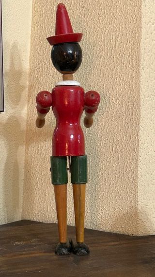 Bambola Pinocchio Vintage Legno