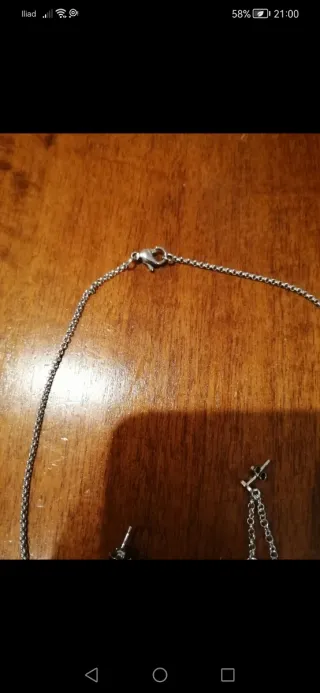 Set collana e orecchini cuori