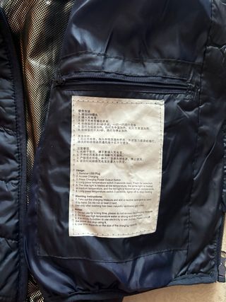 Chaleco térmico calefactable azul