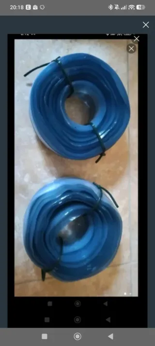 Rollo Silicona Empuñadura Pesca 25m/75m. Envío.