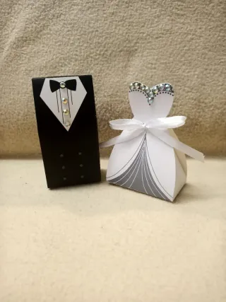 Portaconfetti matrimonio sposo e Sposa