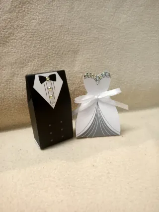 Portaconfetti matrimonio sposo e Sposa