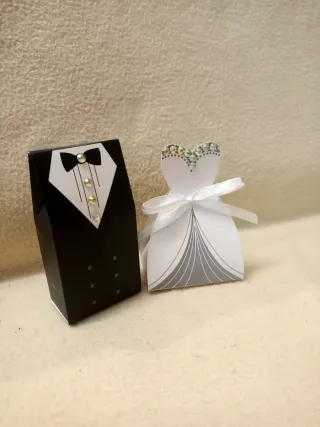 Portaconfetti matrimonio sposo e Sposa