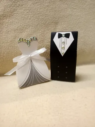 Portaconfetti matrimonio sposo e Sposa