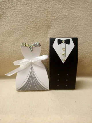 Portaconfetti matrimonio sposo e Sposa